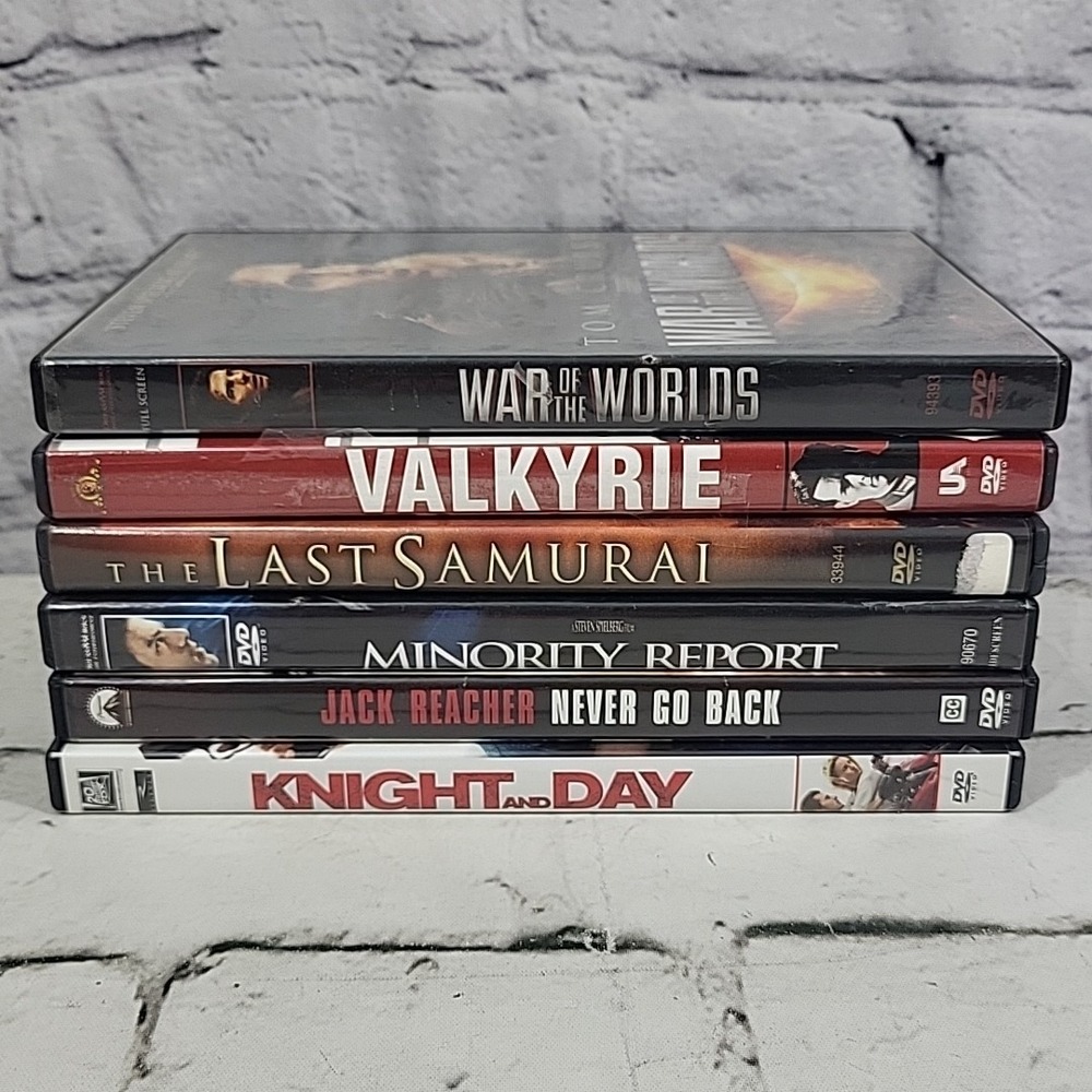 Tom Cruise Movies DVD Lot Of 6 Knight Day Minority Report Valkyrie Never Go Back